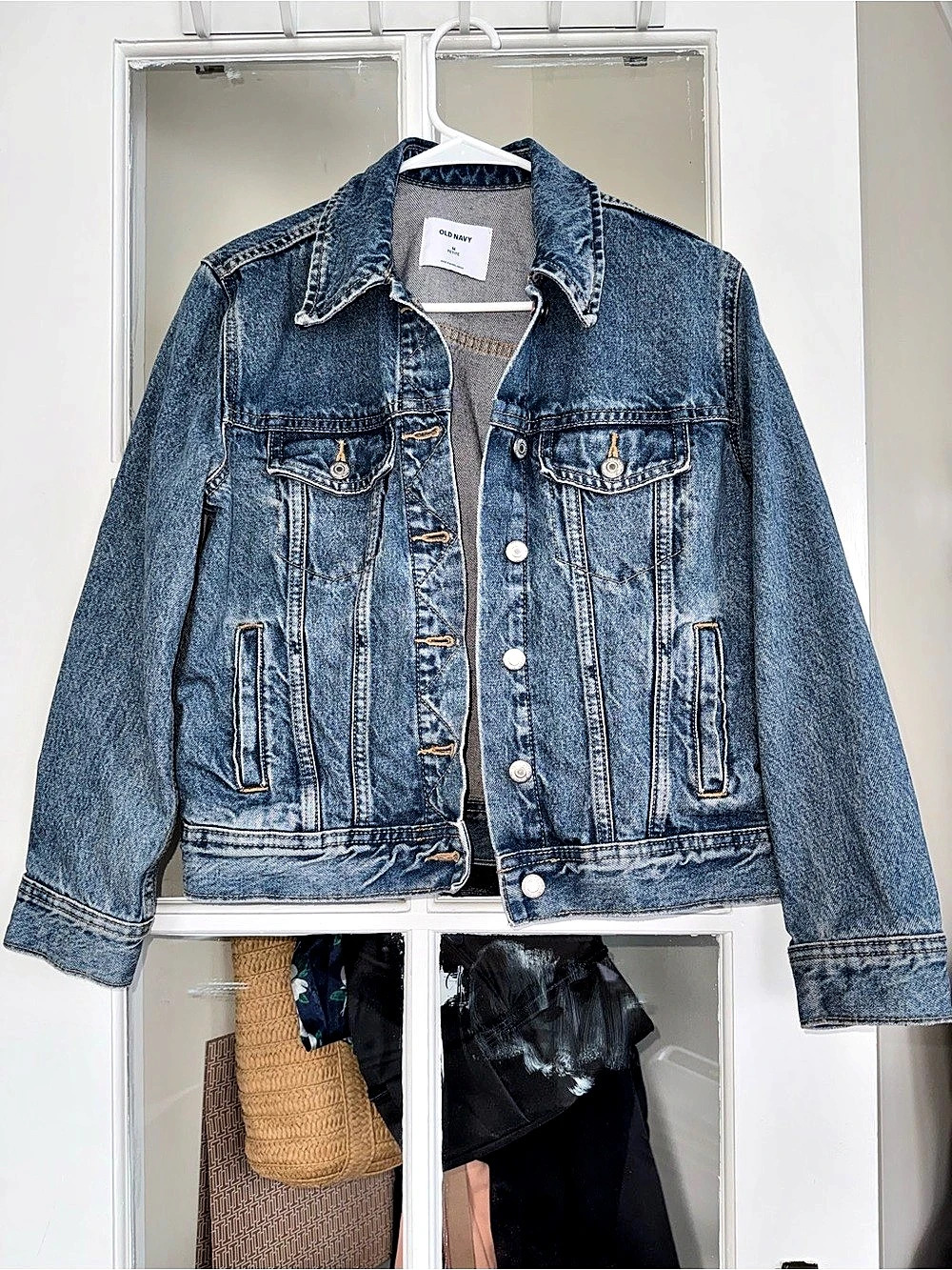 Old Navy Denim Jacket Medium Petite Blue